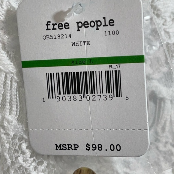 Free People Cora Daydreamer Lace Dress in White Sz. Large NWT - Picture 12 of 13
